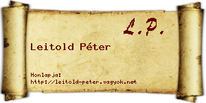 Leitold Péter névjegykártya